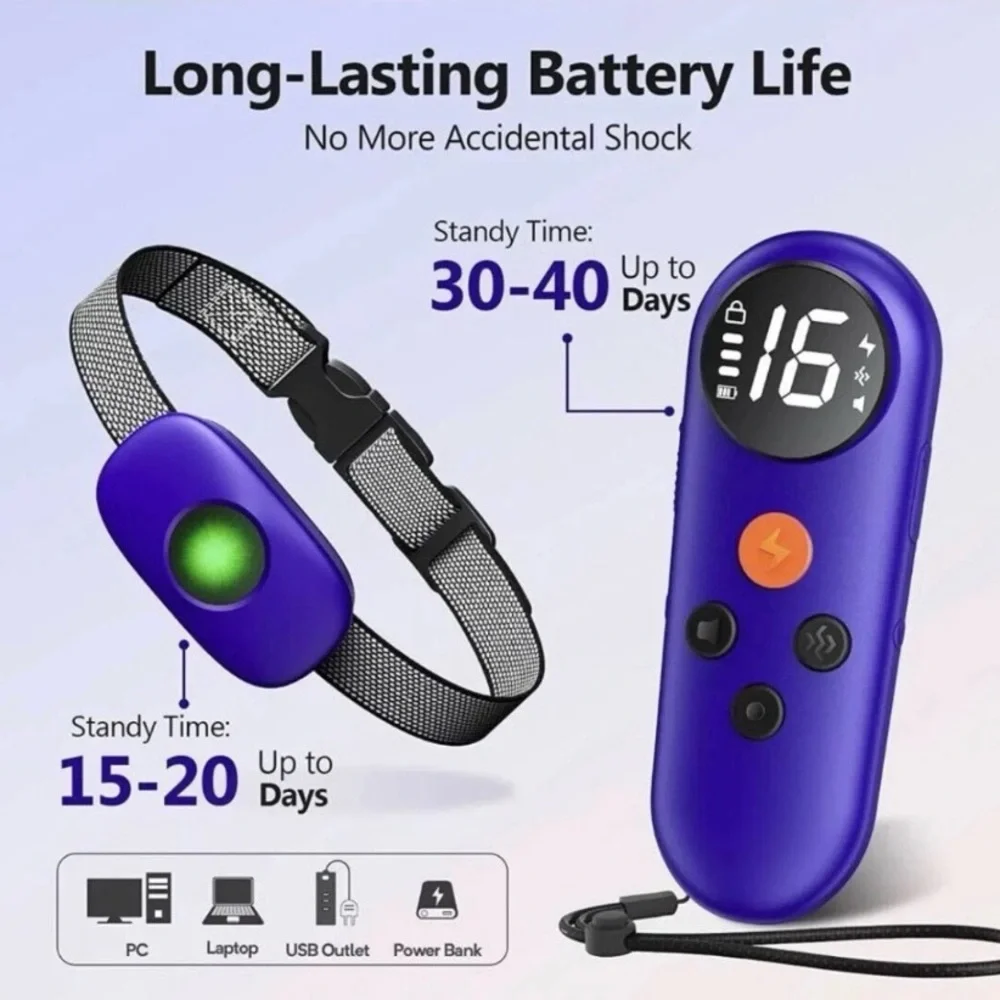 Dog Shock Collar for Large Dog, Rechargeable Dog Training Collar
